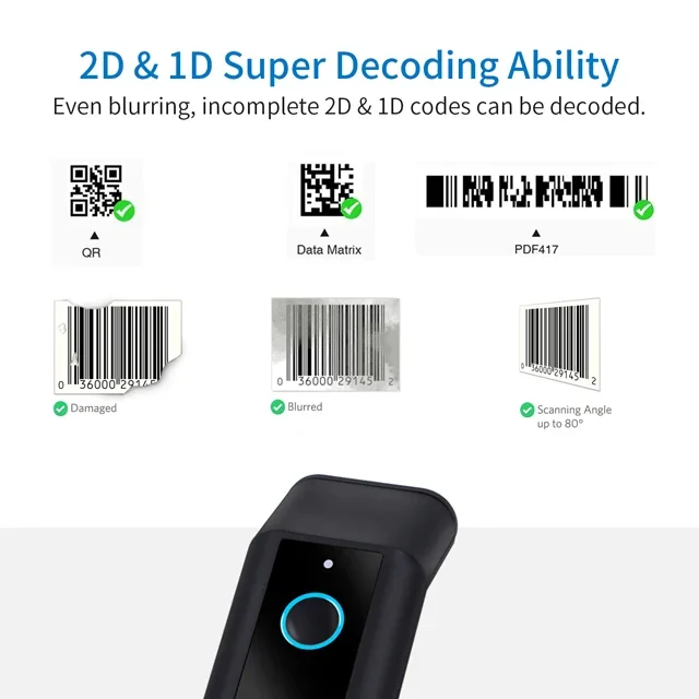 Symcode MJ-R50 Wireless  2D Barcode Scanner With Stand