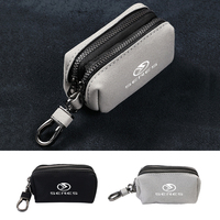 Car Logo Coin Purse Double Zipper Card Key Money Storage Bag For Dongfeng Aito M5 EV M7 M9 DFM Seres 3 A5 SF3 SF5 ix3 Wallet