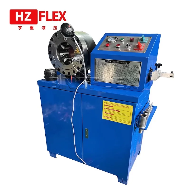 380v 3kw 51mm HZ-50D multi-function automatic Horizontal Hydraulic Hose pipe Crimping Machine