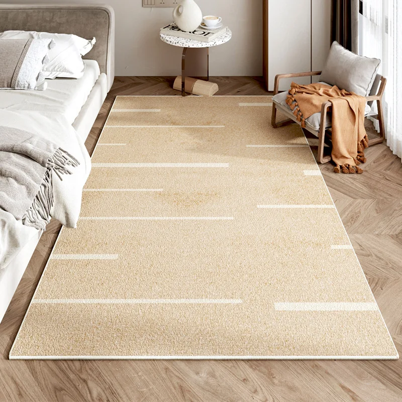 Minimalist Beige Carpet Fashionable Versatile Anti Slip Floor Mat Living Room Bedroom Kitchen Home Decoration Rug