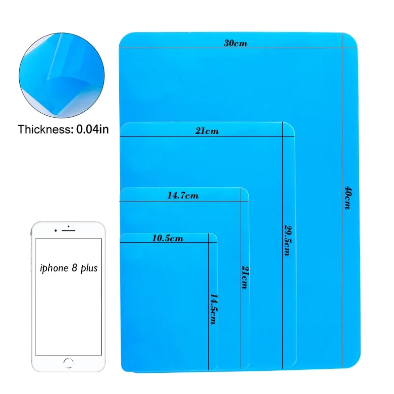Silicone Mat for Resin Molds, 1 PCS 15.7' X 11.7' Playdough Mat, Silicone Mats for Crafts, Jewelry Resin Molds Mats, for Resin