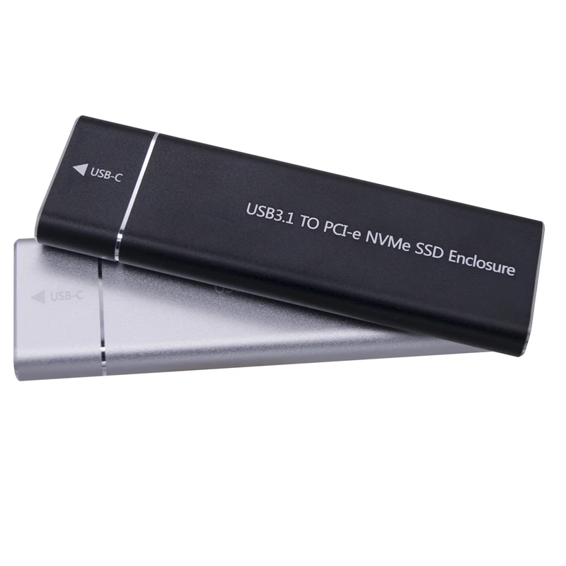 NEW NVME Enclosure M.2 SSD Case NVME to USB 3.1 Gen2 10G Aluminium External SSD Box for M/M+B Key for 2230 2242 2260 2280 M2 SSD