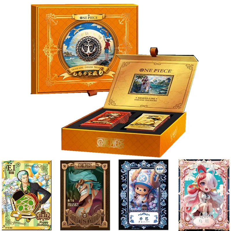 New Genuine One Piece Endless Treasure 6 Anime Collection Card Booster Box Series Rare SXR SSP Card Toy Children\'s Birthday Gift