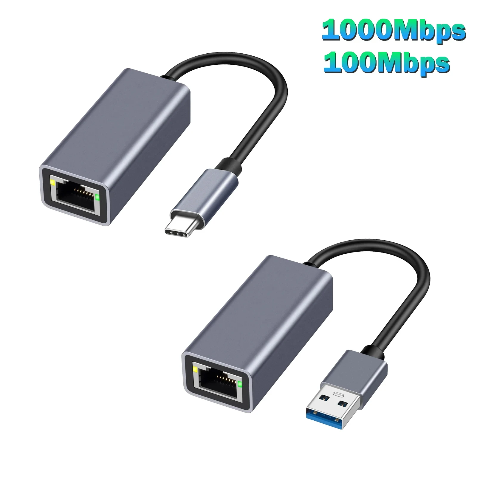 Tarjeta de red USB 1000 RJ45 de 3,0 Mbps, adaptador Ethernet tipo C para MacBook, PC, Windows XP 7, 8, 10, Android, Cable USB Lan de Internet