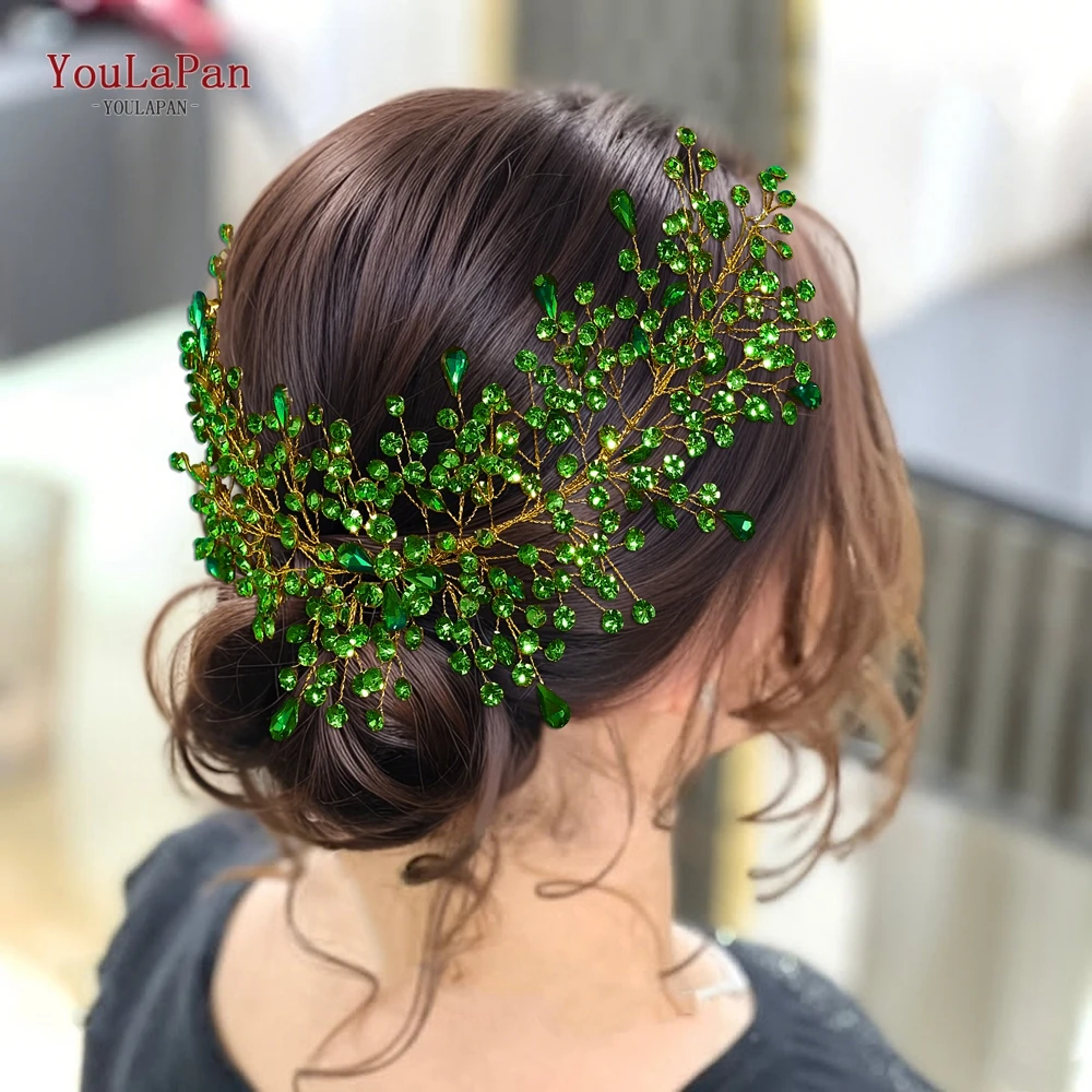 

YouLaPan Wedding Bridal Rhinestone Headband Woman Party Headwear Princess Crown Shining Headdress Fashionable Headpiece HP415