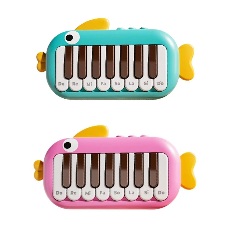 ของเล่นเปียโนการเรียนรู้ดนตรีสำหรับเด็กที่มีหลายโหมดเสียงเครื่องดนตรีพลาสติกที่ปลอดภัยสำหรับการพัฒนาเด็กปฐมวัย 15UB