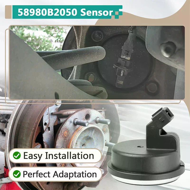 

58980-B2050 Rear Hub Bearing ABS Speed Sensor Compatible With Kia Soul 2014-2019 And Soul EV 2015-2019 Black