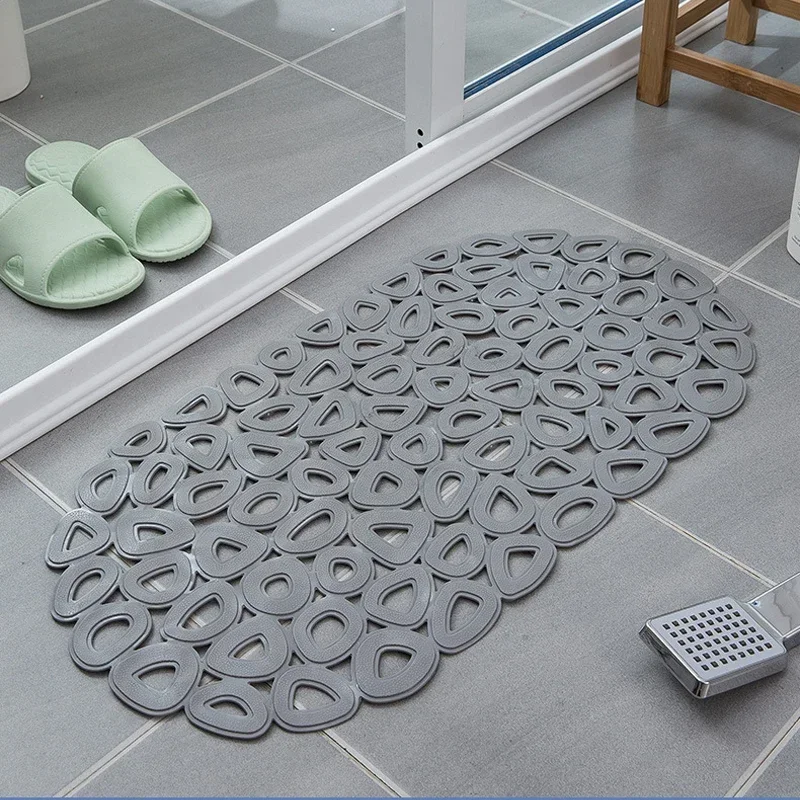 

1PC PVC Floor Empty Oval Water Drop Bathroom Quick Dry Foot Massage Waterproof Shower Mats with Suction Cup Bathroom mat