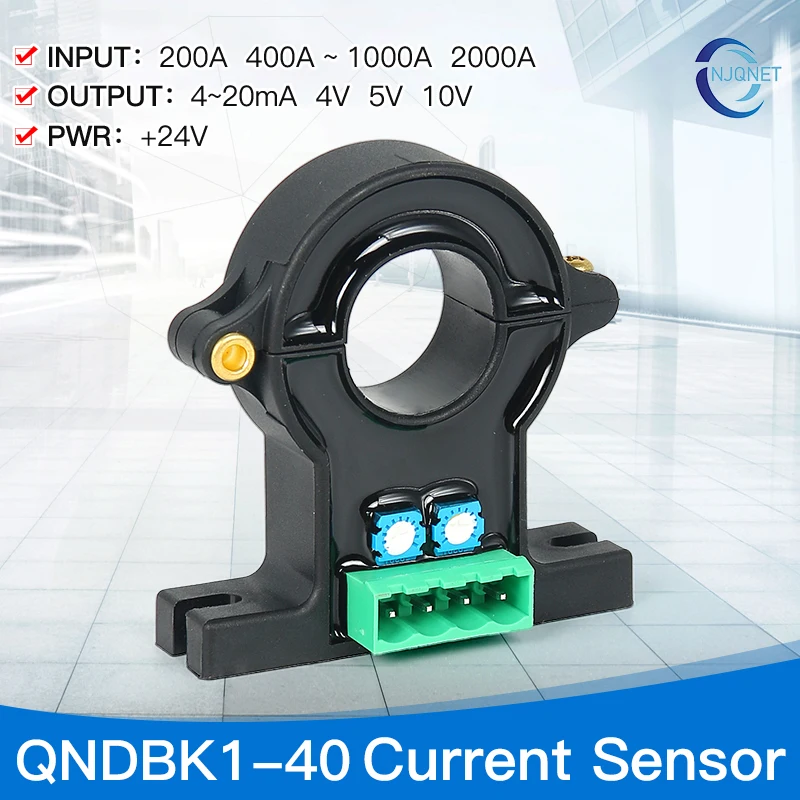 

Split core current transducer AC DC 600A 800A 1000A 1500 2000A / DC 4~20mA 0-10V Hall Effect Current Sensor Current transformer