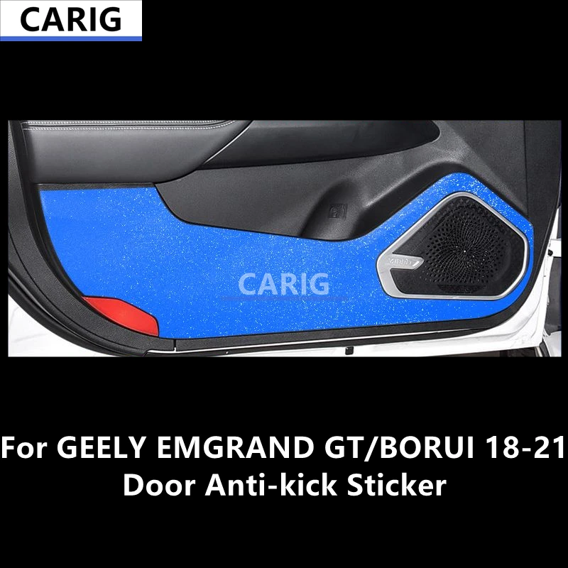 

For GEELY EMGRAND GT/BORUI 18-21 Door Anti-kick Sticker Modified Carbon Fiber Pattern Interior Car Film Accessories Modification