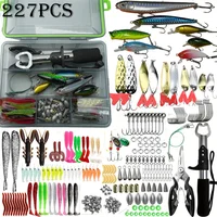 Kit de Señuelos de Pesca para trucha, Lucio, lubina, multiseñuelo, aparejos en capas, caja de aparejos de equipo profesional, 83/106/133/227/409 Uds.