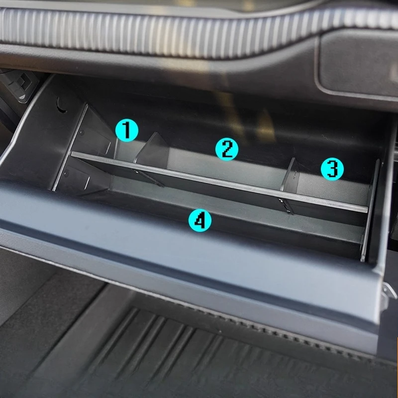 For 2023-2025 Ranger Co-pilot Glove Box Storage Baffle Modification Partition Storage Box Modification Interior Accessories