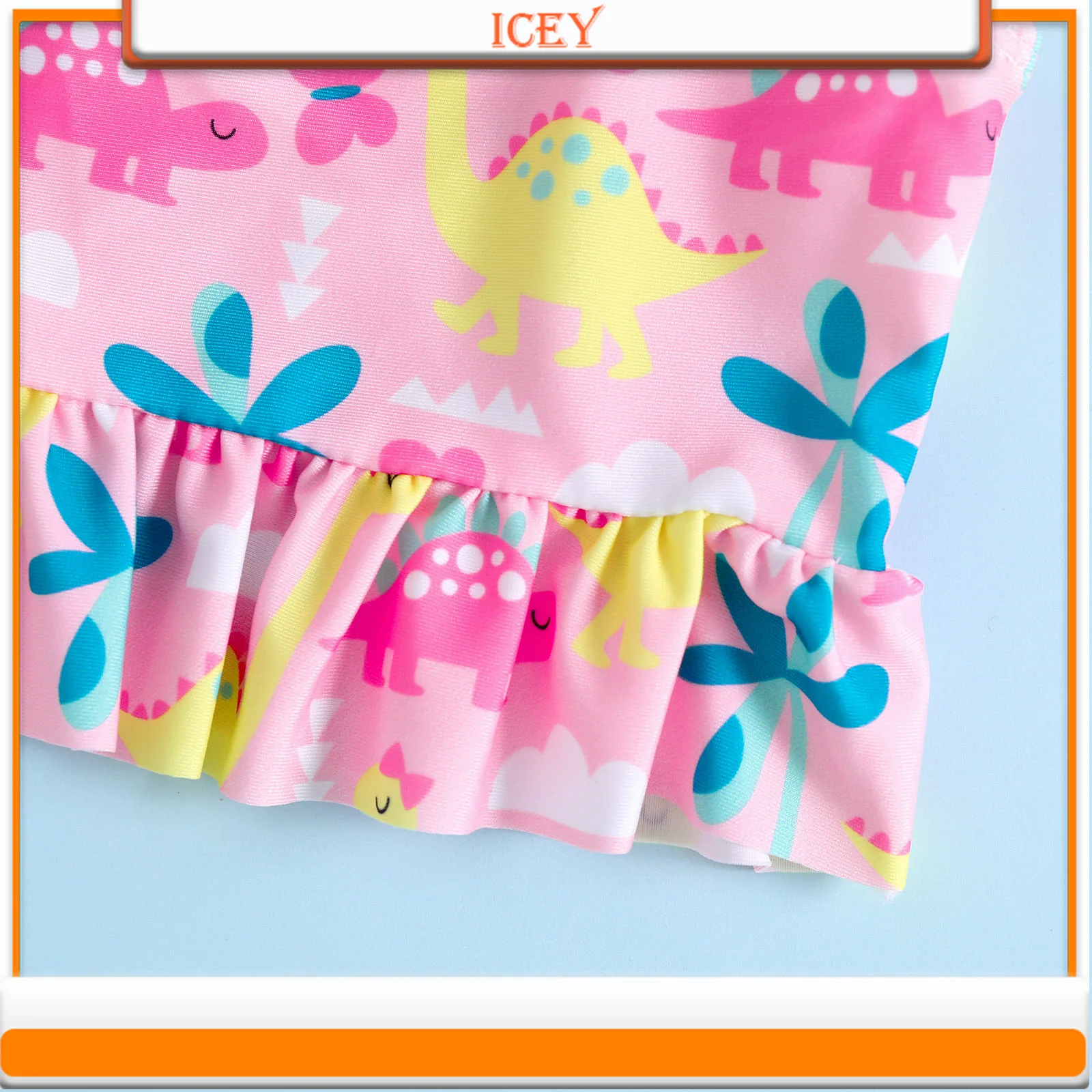 الفتيات الصيف ملابس السباحة الجديدة مجموعة فتاة صغيرة مثير بيكيني سبليت 2 قطعة ملابس السباحة #3