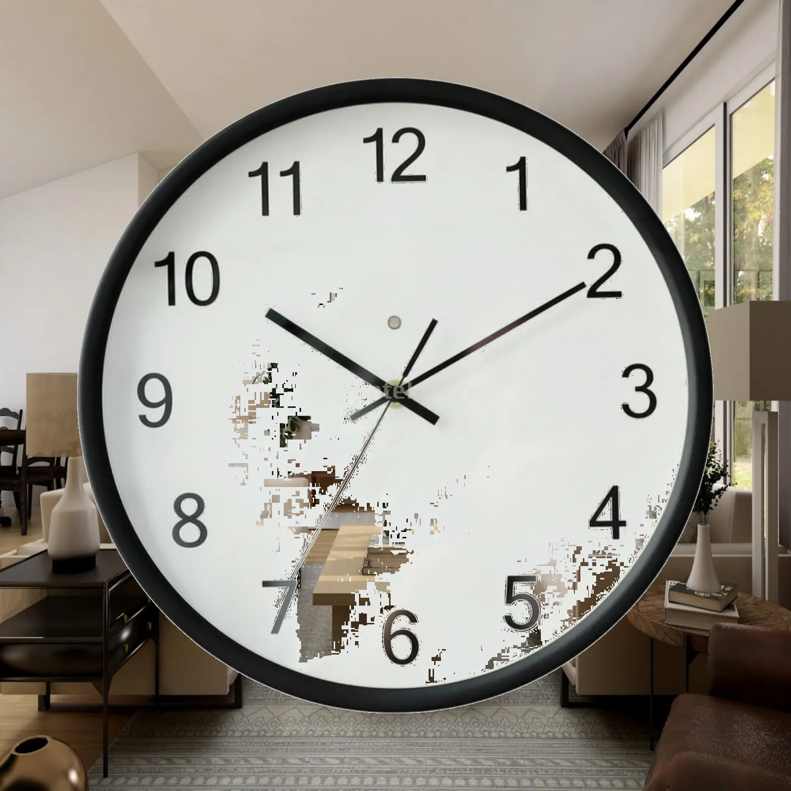 Sound-Activated Wall Clock with LED Illumination Accurate Battery Operated Wall Clock Easy to Read Decorative