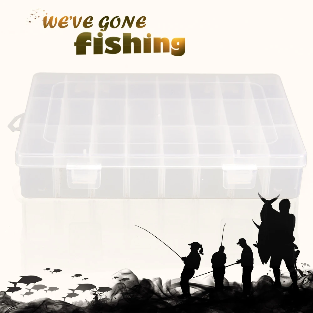 10/15/24 Grids Fishing Box Fishing Tackle Box Fishing Supplies Squid Jig Hard Lure Tool Case Fishing Lure Bait Hooks Storage Box