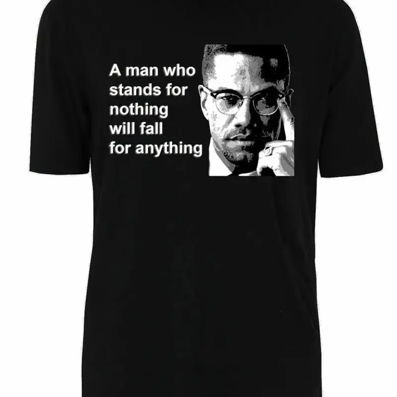 Malcolm X Man Quote Men'S T Shirt Black Panthers Civil Rights