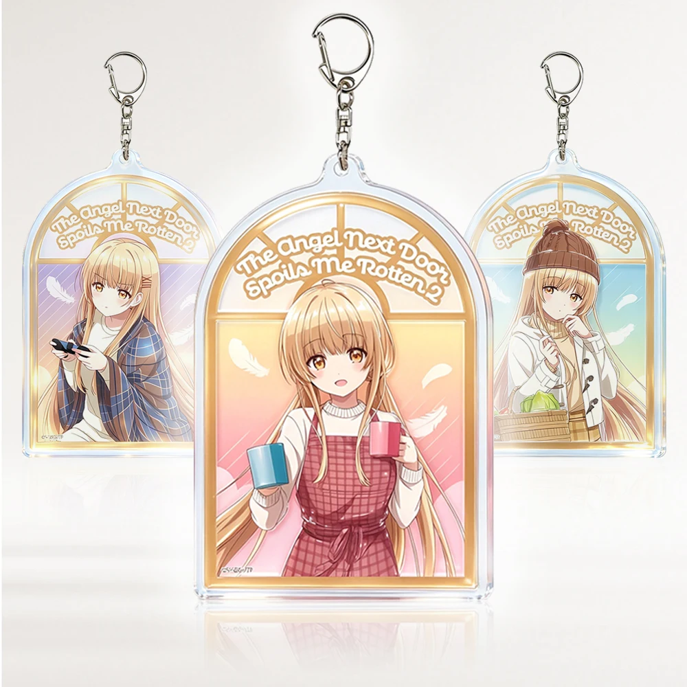 Anime Acrylic Keychain THE ANGEL NEXT DOOR SPOILS ME ROTTEN Mahiru Shiina Bag Pendant Kawaii Fans Gift