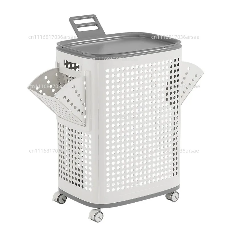 Laundry Basket Bathroom Storage Large Capacity Laundry On Wheels Household Basket Clothes Basket