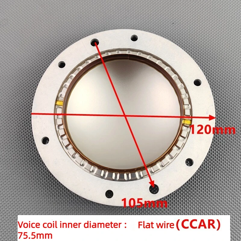 1PCS for Eric Leike Dushi Boton 75 Core 75.5mm Tweeter Voice Coil Import Pure Aluminum Flat Wired