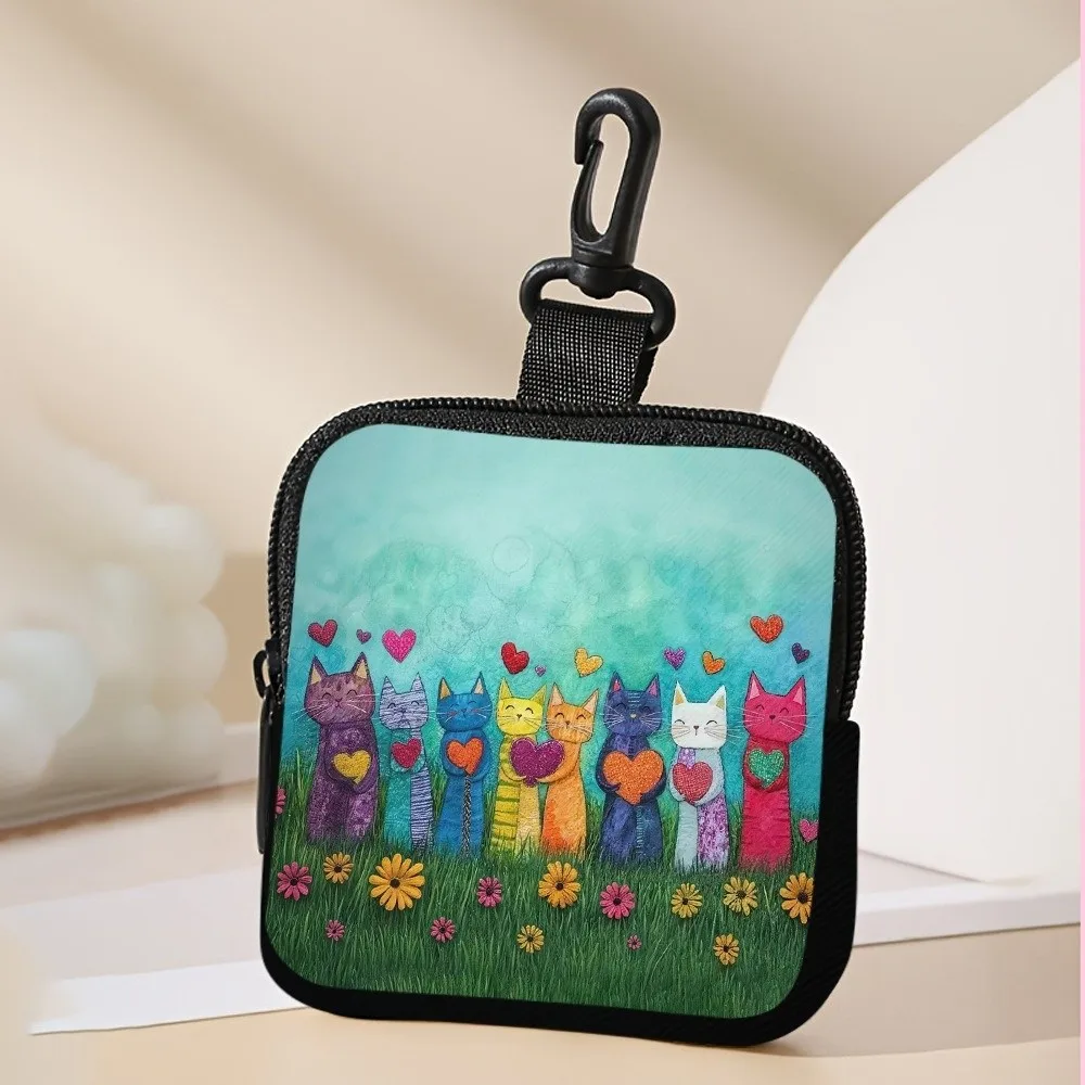 Multi-Functional PVC Coin Purse Cartoon Lightweight Women's Wallet Waterproof Mini Earphone Bag for Women Girls