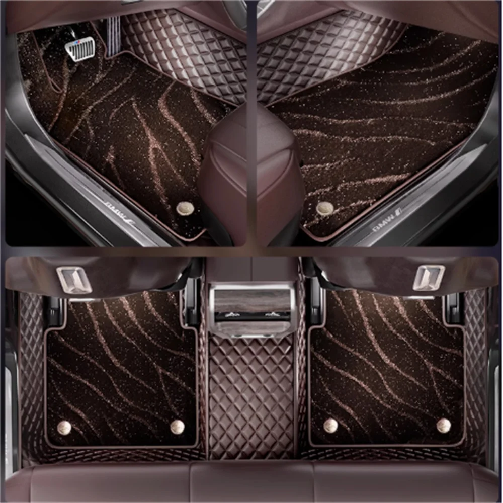 5D Custom Car Floor Mats For VW Phaeton 2002-2016 Years Auto Carpets Double Layer Foot Coche Floor Blanket