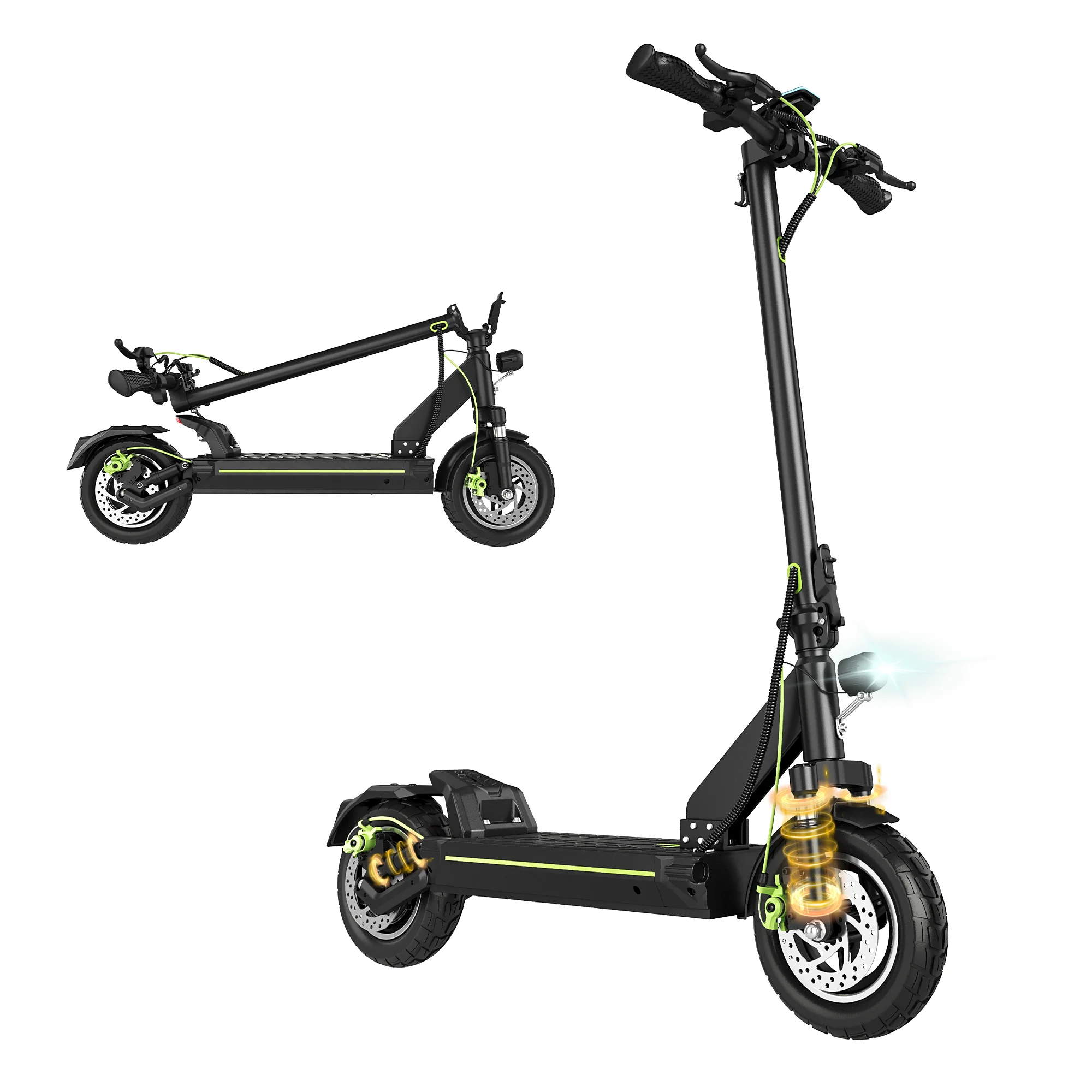 TODIMART D6ABE Pro, faltbarer Elektroroller, ABE-zertifizierter E-Scooter mit herausnehmbarem 48-V-13-Ah-Akku, 10-Zoll-Reifen, Reichweite von 55–60 km, Stoßdämpfung vorne und hinten für den