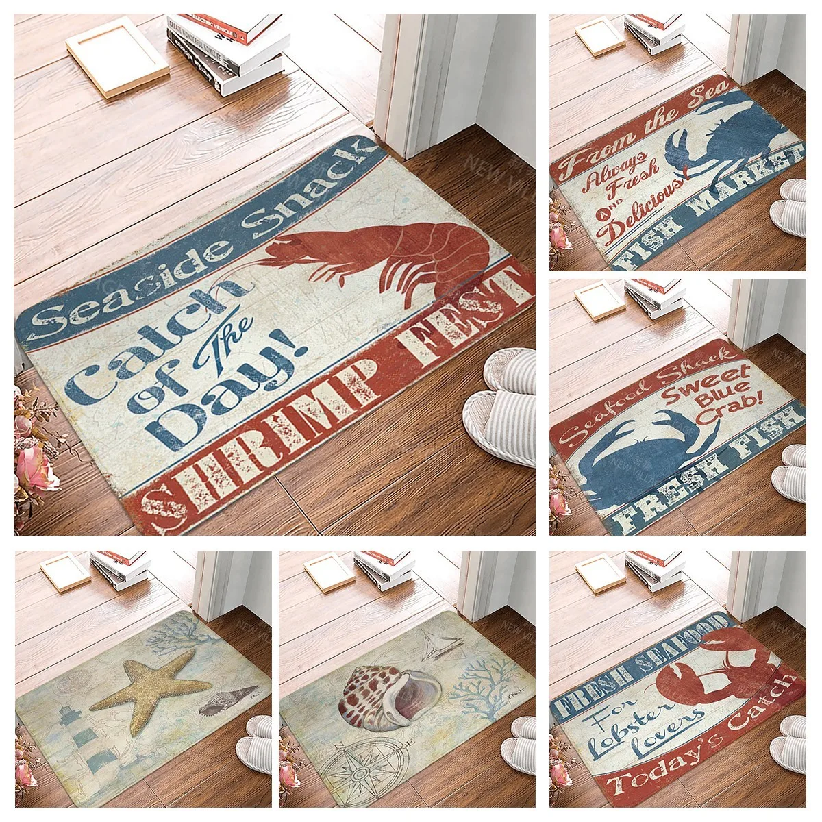 Non slip shower mat bathroom rug shower mat home decoration door mat kitchen bedroom entrance room mat submarine animal door mat