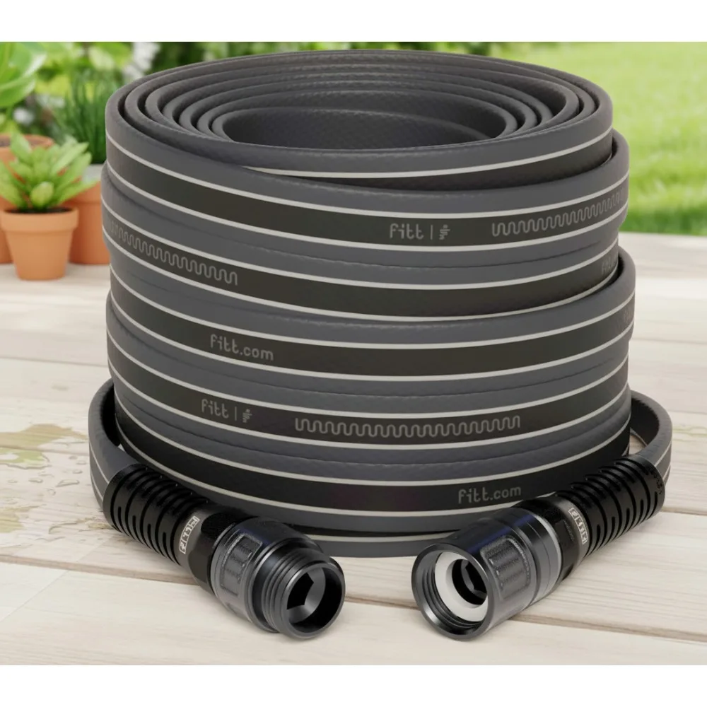 

Ultra Flexible Lightweight Kink-Free Heavy-Duty Commercial Garden Hose 50ft 5/8-Inch Grey Blue