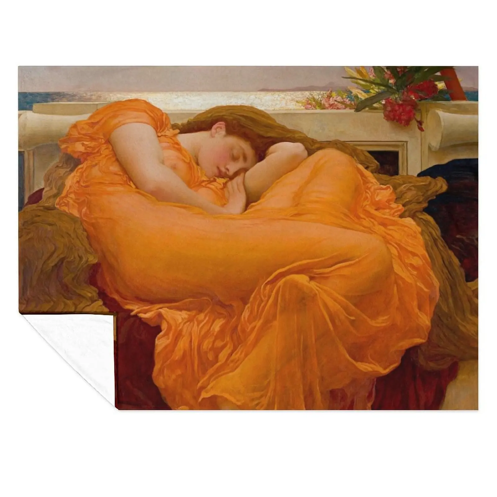 

Flaming june Throw Blanket Blankets Sofas Of Decoration Single Beach Flannel Fabric Blankets