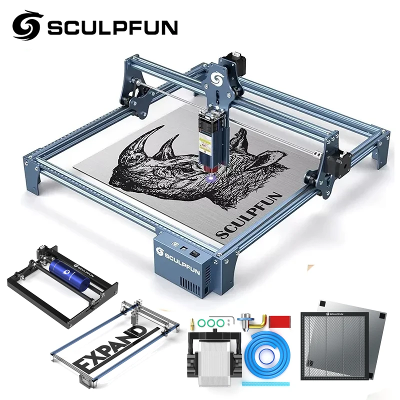 【Mexico】SCULPFUN S9 90W Effect Laser Engraving Machine with Cutting Honeycomb 400x400mm Ultra-thin Laser Beam Shaping Technology