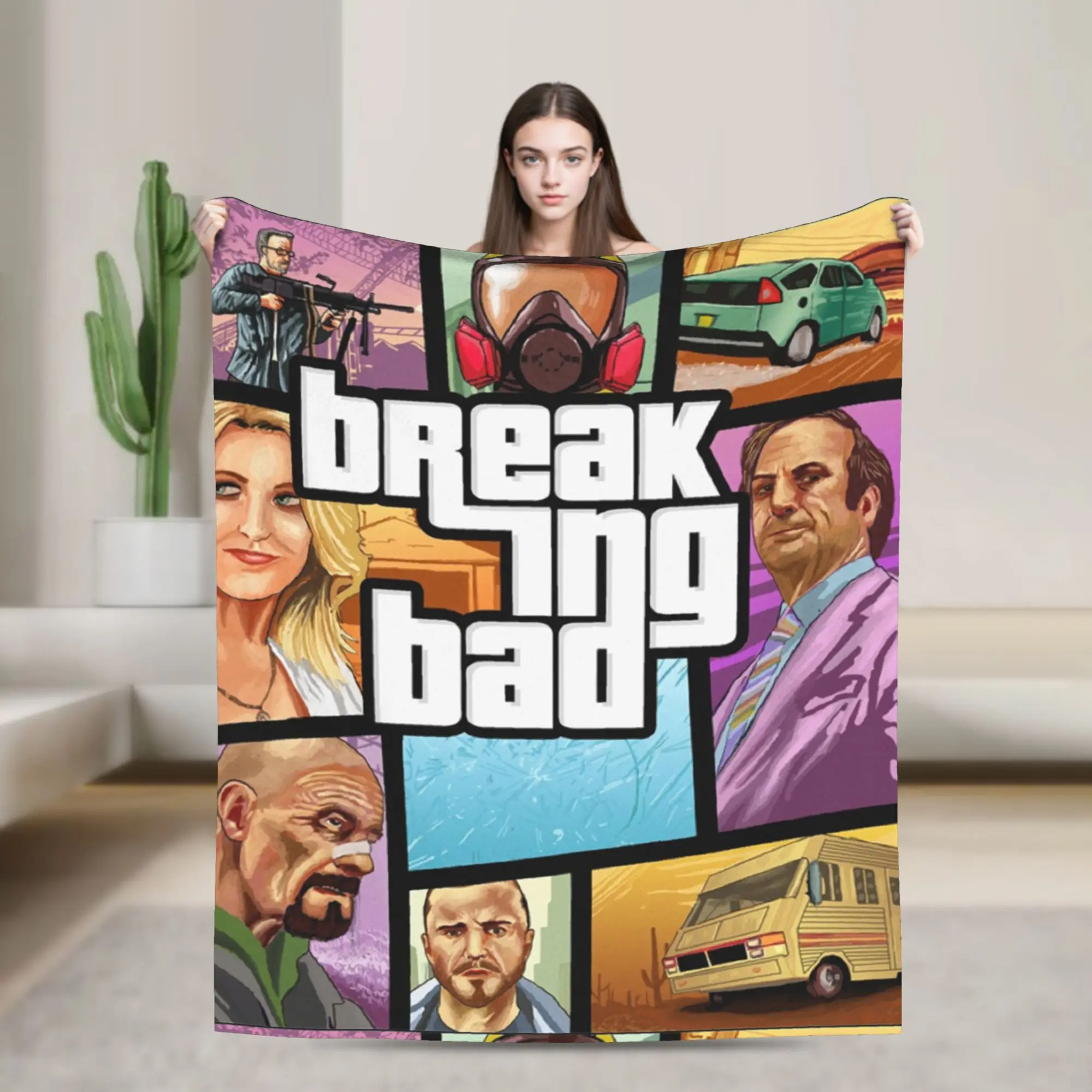 

Одеяла Breaking Theft Auto Breaking Bad Walter White, коралловый флис, плюшевые мягкие пледы для путешествий на открытом воздухе, коврик для кровати