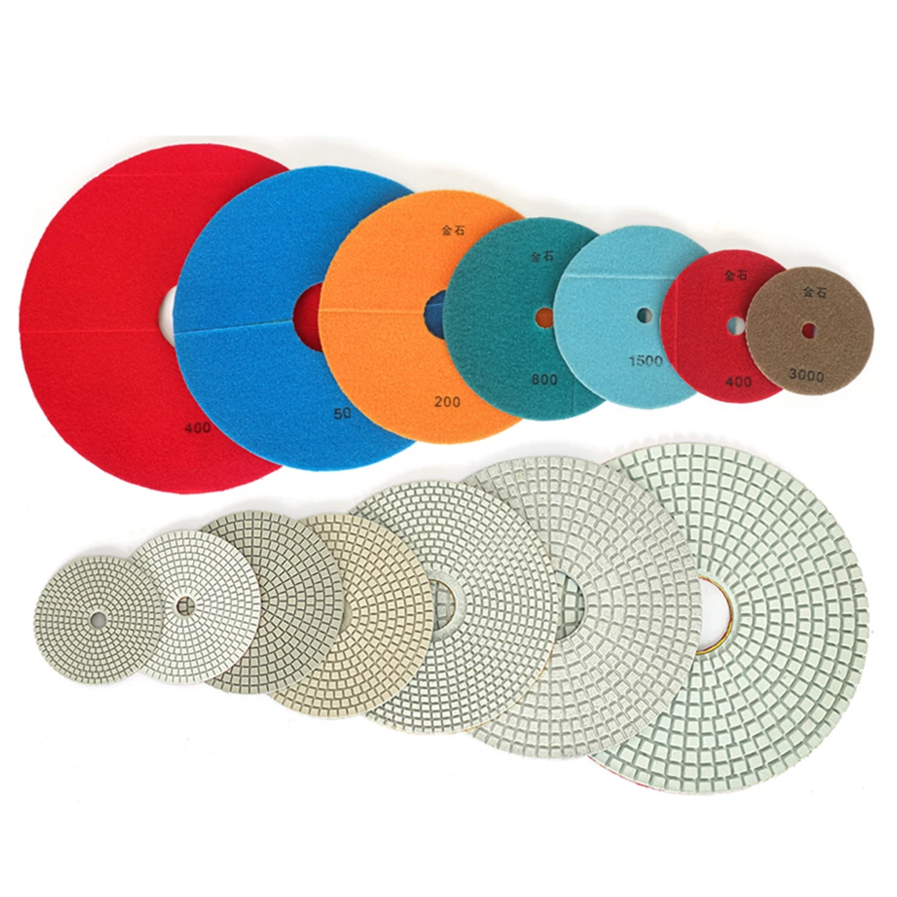 

6 inch 150mm Wet Polishing Pad Sharp Type Flexible Diamond Polishing Pad For Granite Marble Stone Sanding Disc