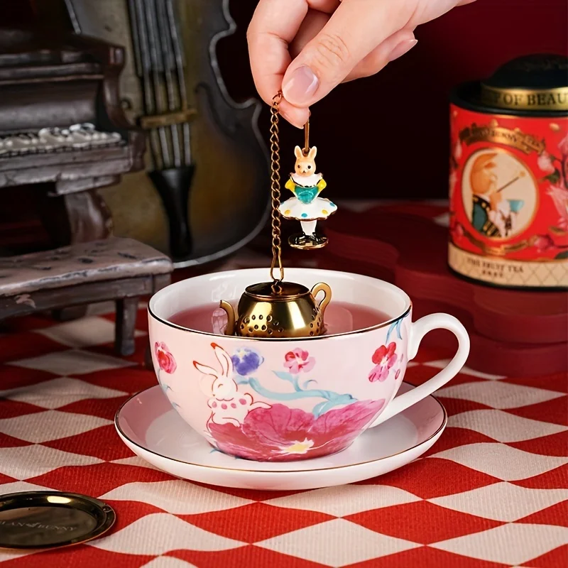 Bland Rabbit Stainless Steel Tea Maker - Circus Themed Couple Pendant, Suitable Loose Leaf Tea, Halloween, Thanksgiving