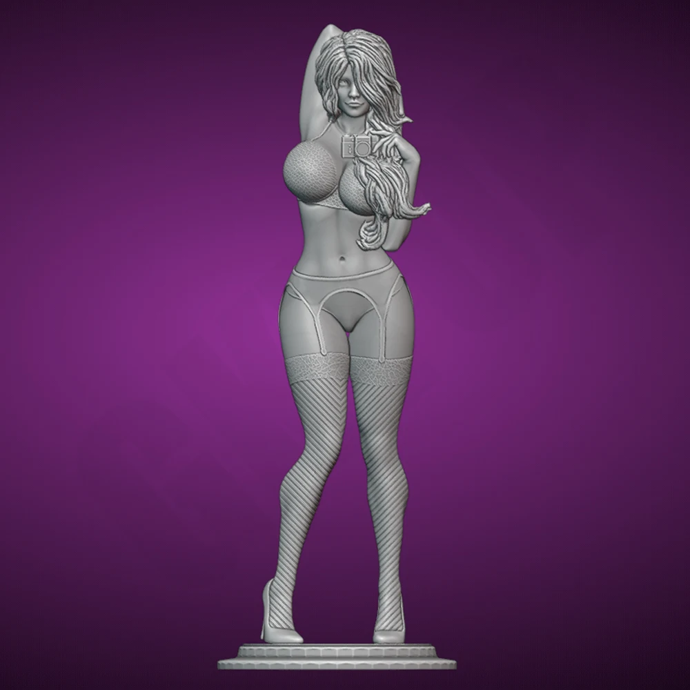 

1/24 3d Printing Model Kit Sexy Suspender Stockings Girls Anime Figure Model Kit DIY Miniature Reduction Statue Unpainted Toys