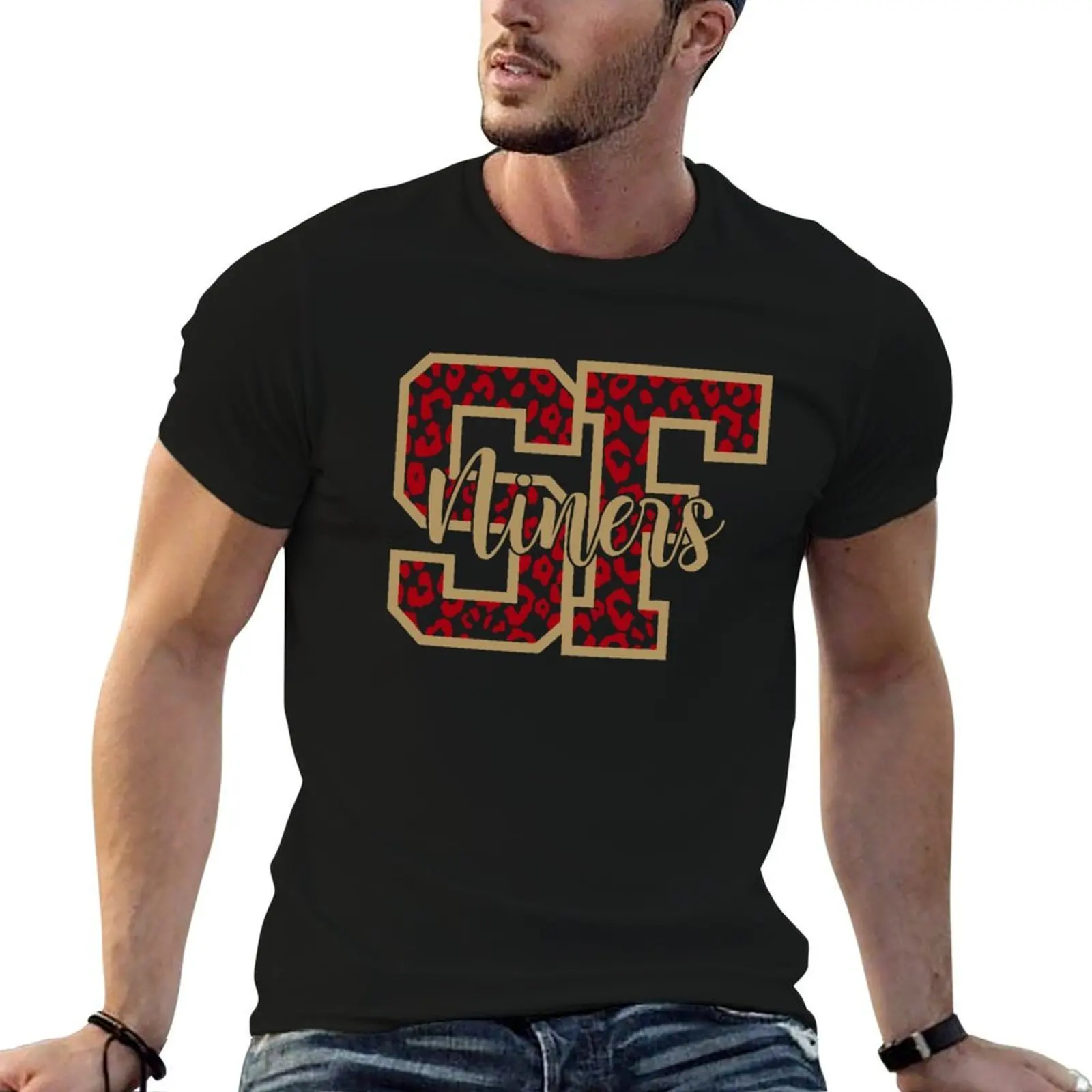 SF Football 49ers Niners T-Shirt croswit shirt man shirts graphic tees t shirts men