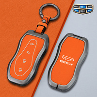 Zinc Alloy Car Remote Key Full Cover Case Fob For Geely Xingyue Azkarra FY11 Atlas Pro New Emgrand GS X6 SUV EC7 Keychain