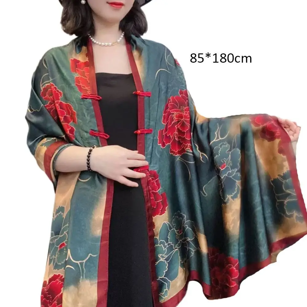 สไตล์ชาติพันธุ์ซาตินหัวเข็มขัดผ้าคลุมไหล่เสื้อป้องกันแสงแดดครีมกันแดดเครื่องปรับอากาศเสื้อบางอารมณ์คาร์ดิแกน