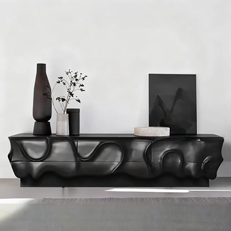 

Italian Unique Tv Cabinet Curved Well Crafted Trendy Aesthetic Tv Cabinet Elegant Classic Meubles De Maison Furniture Home