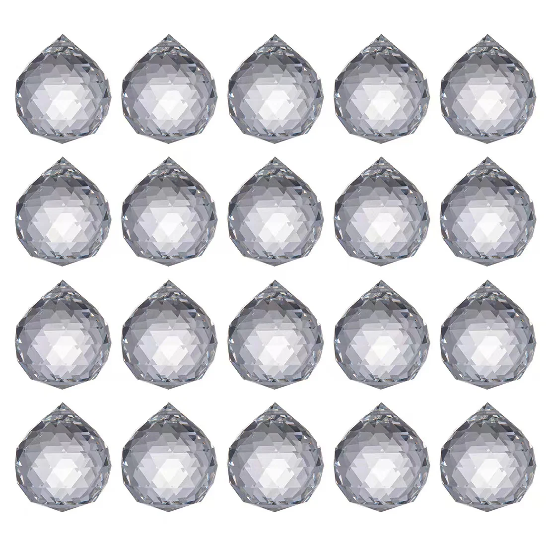 Wholesale 15mm/20mm//30mm/40mm Clear Crystal Chandelier Faceted Ball Prism for Lighting Parts Home Wedding  Suncatcher Decor