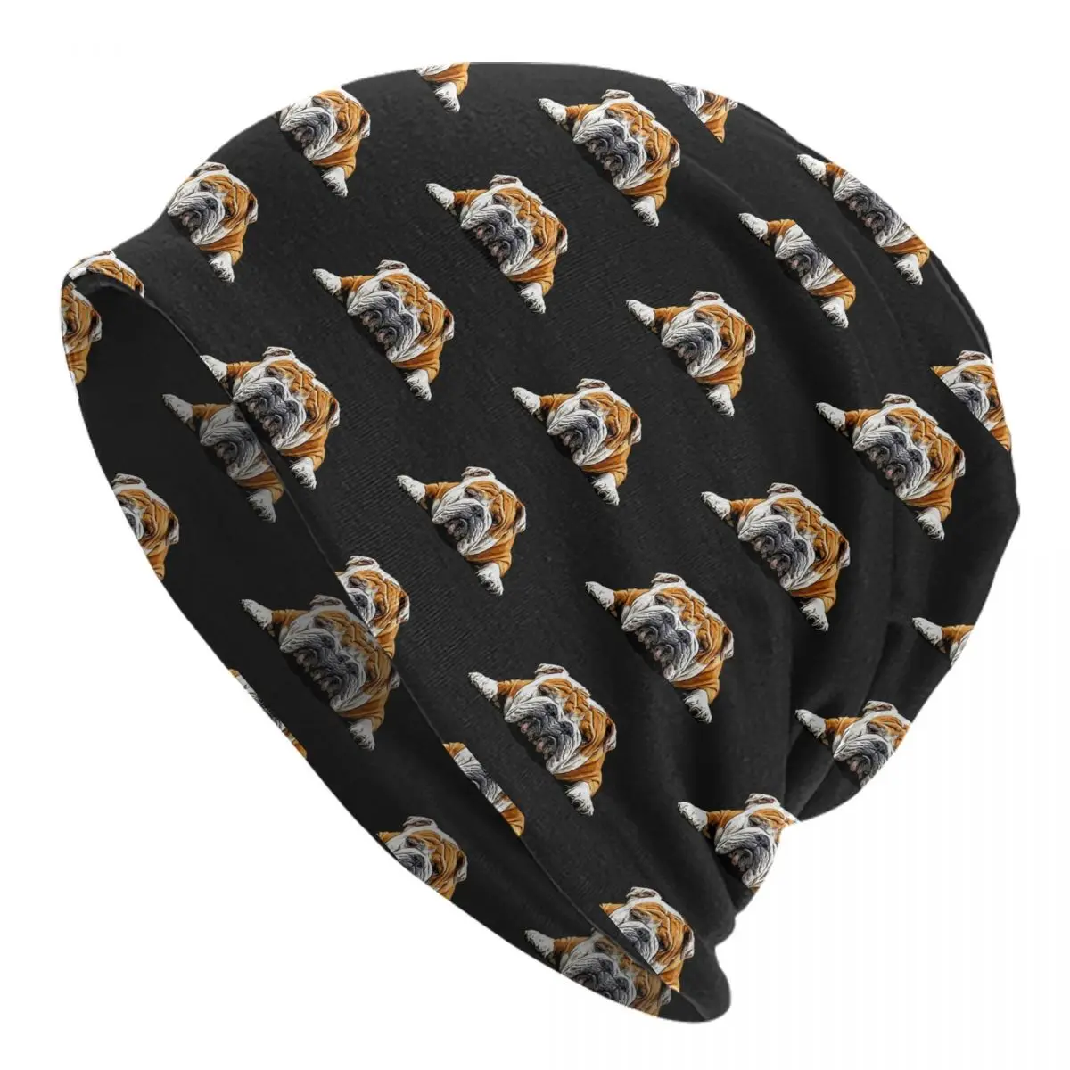 Bulldog Chill Pose - English Bulldog Men Women Adult Beanies Caps Knitted Bonnet Hat Warm Fashion Autumn Winter Skullies Hats