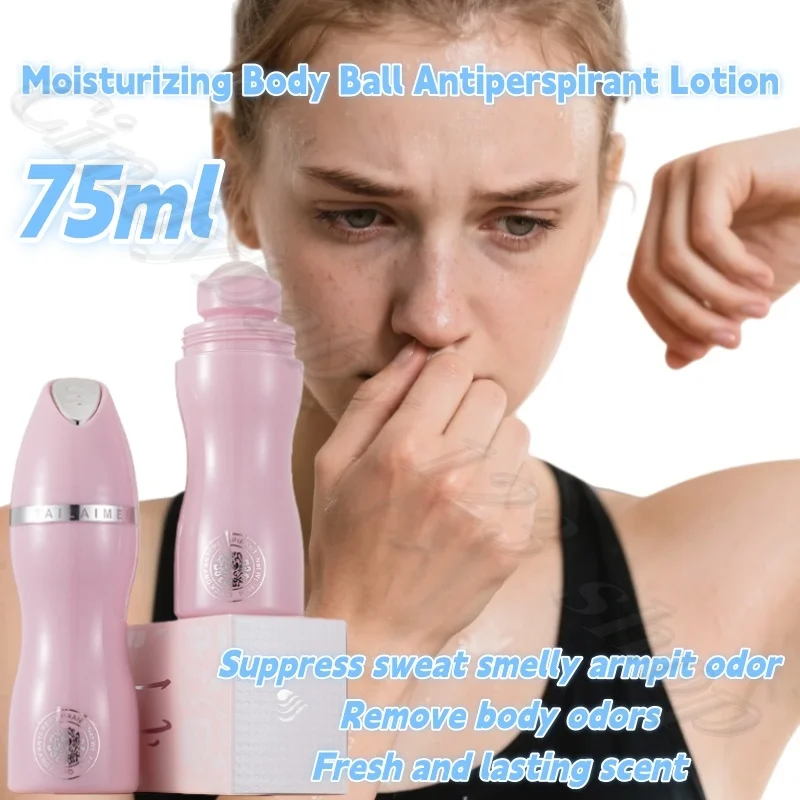 Moisturizing Body Antiperspirant Ball Antiperspirant Inhibition Sweat Odor and Body Odor Fragrance Fresh and Lasting 75ml