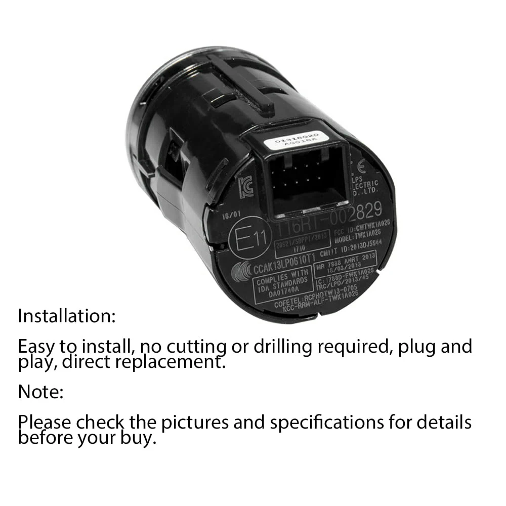 Engine Key Start Stop Push Button One-Button Switch for 2016 2017 2018 Honda HR-V 1.8L 35881-T4N-H02 35881-T4N-702—L49A