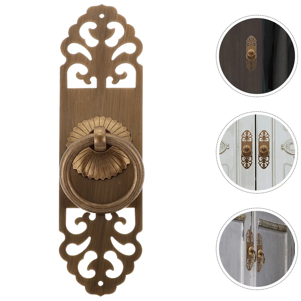 Brass Circle Pull Handle Elegant Cabinet Knob for Drawers Cabinets Doors Dressers Wardrobes Office Furniture DIY Decor Upgrade