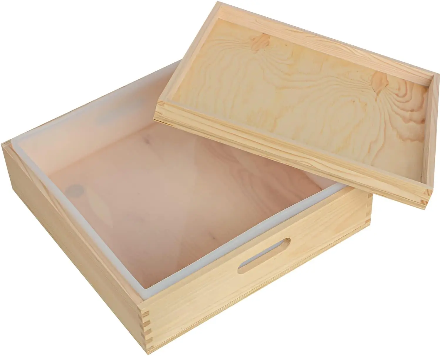 

Большие формы для мыла, прямоугольная силиконовая подкладка на 8 л/282 унции для формы на 18 баров с деревянной коробкой и крышкой, инструменты для изготовления мыла ручной работы своими руками