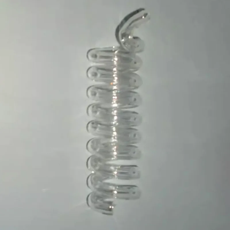 Glass snake tube, tube outer diameter 8mm, disk ring outer diameter 40mm, number of turns 8 turns
