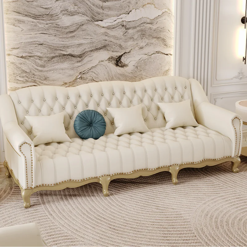 Biała designerska luksusowa sofa Fotel Fantazyjny salon Sofa segmentowa Loveseat Pojedyncza kanapa Salon De Luxe Meble domowe