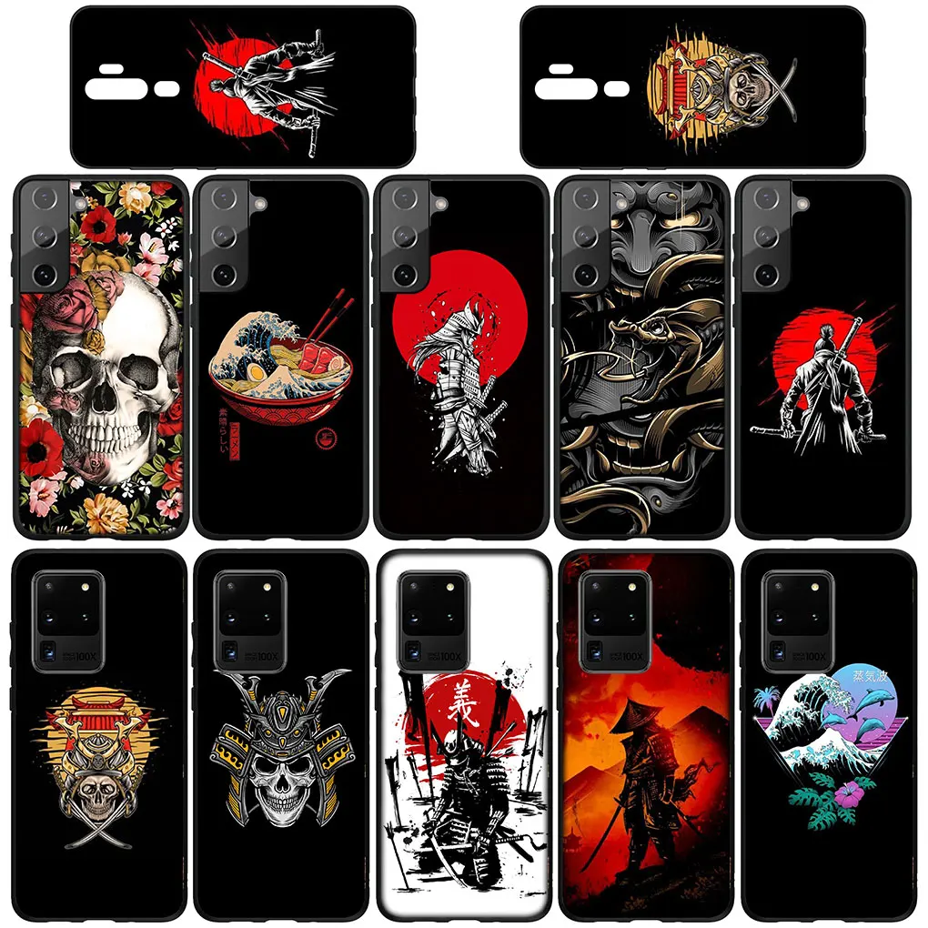 Japan Samurai Skeleton Ninja Skull Phone Cover Case for Motorola Moto G9 G30 G50 G60 G40 G52 G41 G42 G22 G71 E32 E7 G100 G