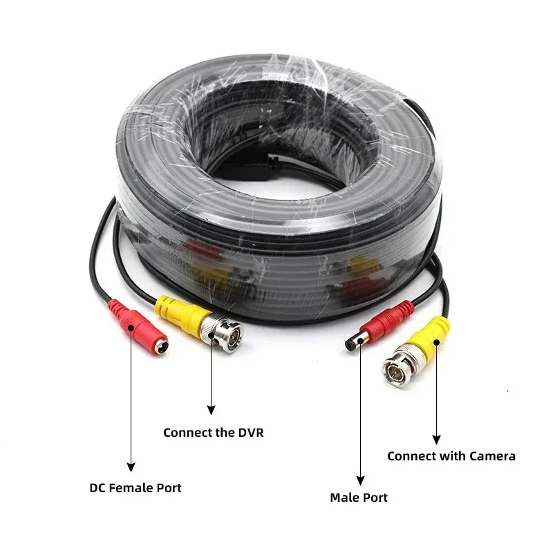 5-50M BNC+DC Connector 2 in 1 BNC CCTV Outdoor Cable Coaxial Video Power AHD Cameras For DVR System Security Surveillance Camera