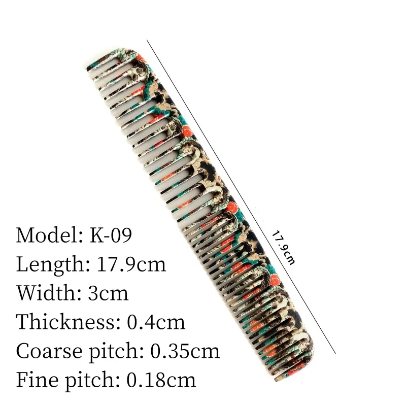 Haarschnitt Kamm profession elle Friseursalon Friseur Kämme Graffiti Muster doppelseitige Haar bürste Friseur Styling-Tools y0702 – Detail 9