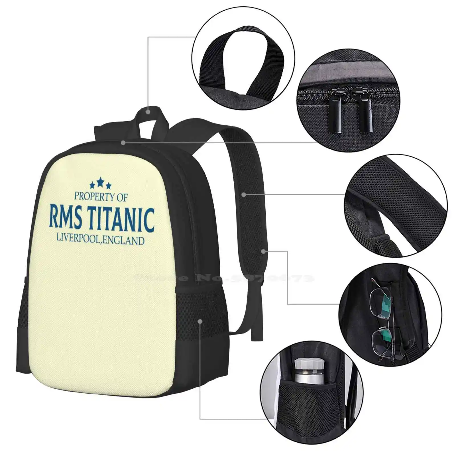 Rms Titanic Property Vintage Cruise Sinking Ship, Ocean Atlantic, mochila de moda, bolsas, barco Titanic, tragamonedas, gran oferta